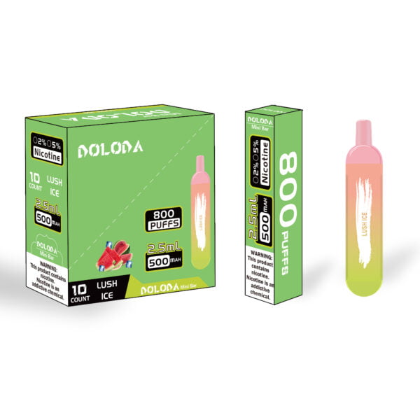 Мини-бар DOLODA 800 затяжек 2% Никотиновая перезаряжаемая одноразовая электронная сигарета Vape оптом - HoldVape - 5