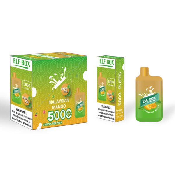 ELF BOX 5000 Puffs 0% 2% 3% 5% Nikotin eldobható Vape Authentic E cigarettatoll nagykereskedés - HoldVape - 19