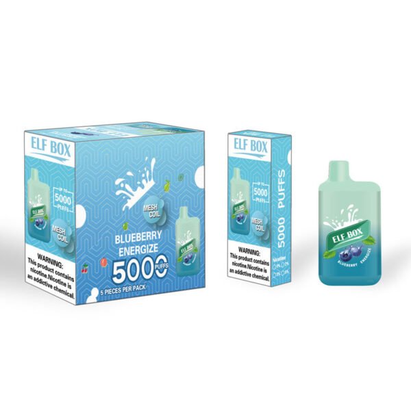 ELF BOX 5000 Puffs 0% 2% 3% 5% Nikotin eldobható Vape Authentic E cigarettatoll nagykereskedés - HoldVape - 11
