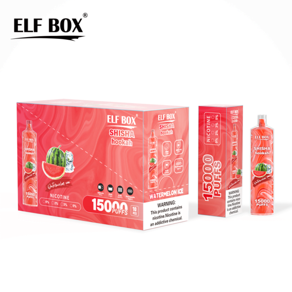 ELF BOX LS15000 Puff Shisha Hookah 0% 2% 5% Nicotine Vape jetable rechargeable en gros - HoldVape - 5