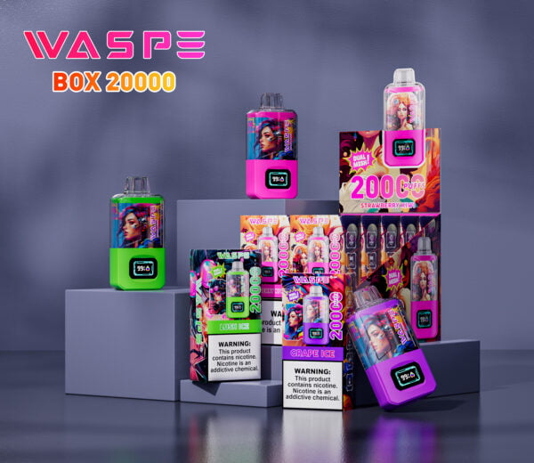 WASPE 20000 PUFFS Dual Mesh Box 0% 2% 3% 5% Nikotin eldobható Vape nagykereskedés - HoldVape - 1