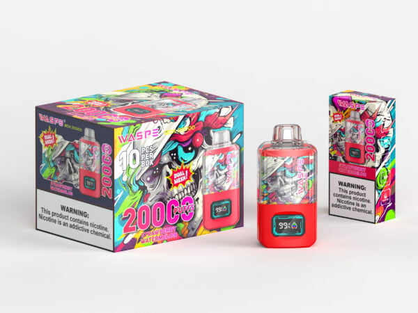 WASPE 20000 PUFFS Dual Mesh Box 0% 2% 3% 5% Nikotin eldobható Vape nagykereskedés - HoldVape - 4