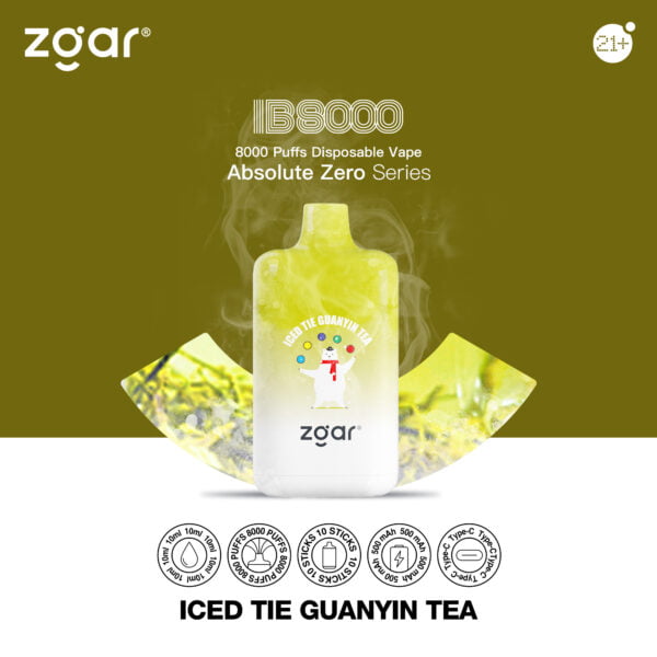 ZGAR ICE BOX 8000 Puffs 2% Nikotin Újratölthető Eldobható Vape Nagyker - HoldVape - 10