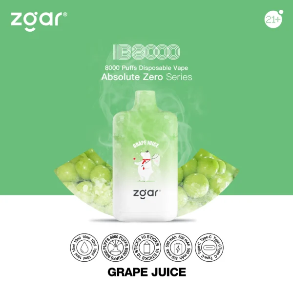 ZGAR ICE BOX 8000 Puffs 2% Nikotin újratölthető eldobható Vape nagykereskedés - HoldVape - 2