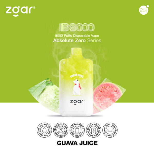 ZGAR ICE BOX 8000 Puffs 2% Nikotin Újratölthető Eldobható Vape Nagyker - HoldVape - 3
