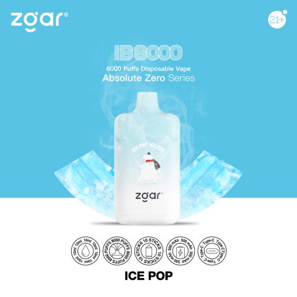 ZGAR ICE BOX 8000 Puffs 2% Nikotin újratölthető eldobható Vape nagykereskedés - HoldVape - 4