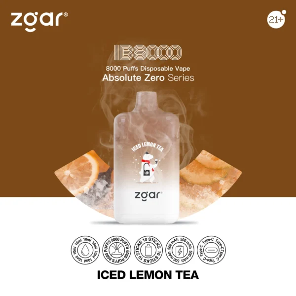 ZGAR ICE BOX 8000 Puffs 2% Nikotin Újratölthető Eldobható Vape Nagyker - HoldVape - 6