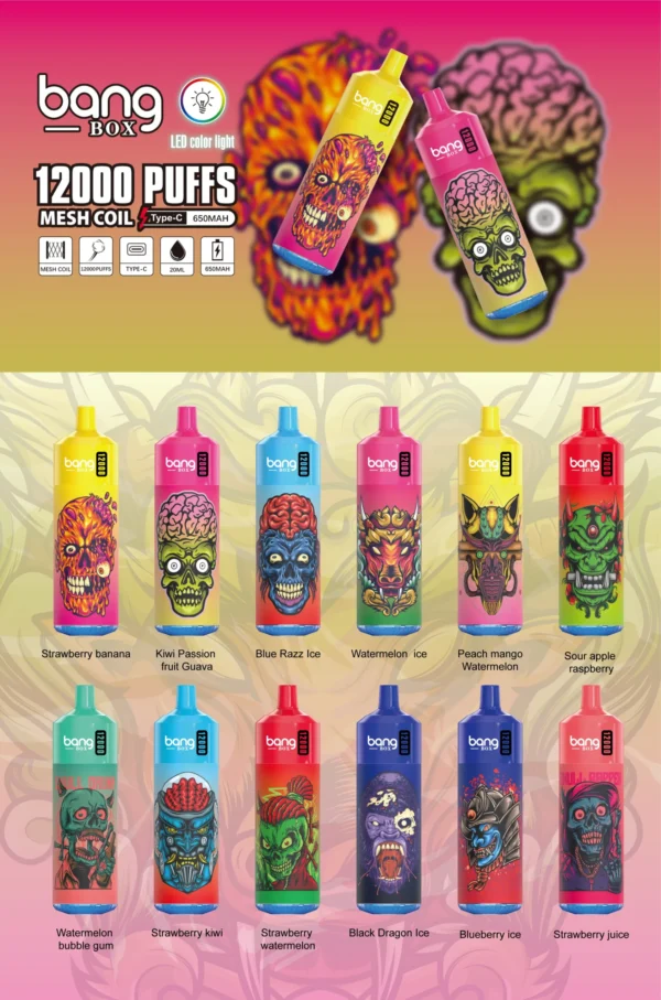 Bang Box 12000 Puffs 0% 2% 3% 5% Nikotin Újratölthető Eldobható Vape Nagyker - HoldVape - 2