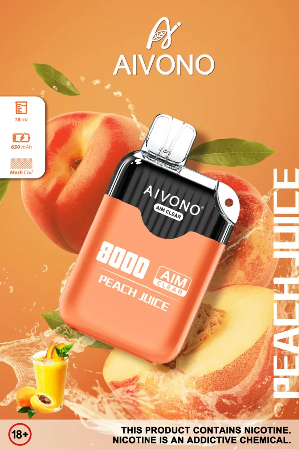 AIVONO AIM CLEAR 8000 Puffs 0% 2% 5% Перезаряжаемые одноразовые ручки для электронных сигарет с низким содержанием никотина, оптовая покупка оптом - HoldVape - 10