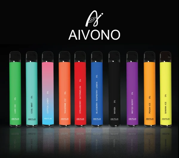 AIVONO AIM PLUS 800 Puffs 0% 2% 5% Alacsony nikotin tartalmú újratölthető eldobható Vapes Pen tömeges vásárlás Nagyker - HoldVape - 1