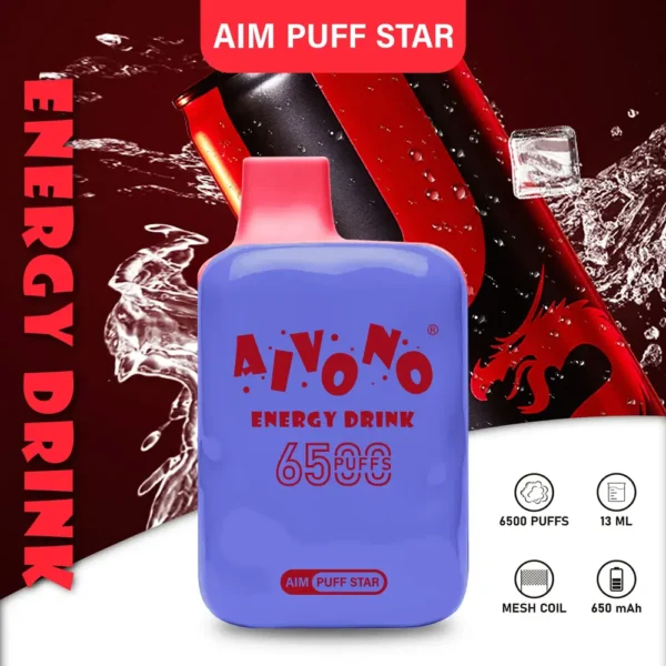 AIVONO AIM PUFFSTAR 6500 Puffs 0% 2% 5% Alacsony nikotin tartalmú, újratölthető, eldobható Vapes toll tömeges vásárlás Nagyker - HoldVape - 4