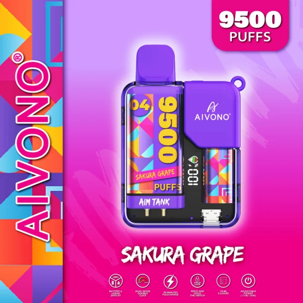 AIVONO AIM TANK 9500 Puffs 0% 2% 3% 5% Alacsony nikotintartalmú, újratölthető, eldobható Vapes Pen tömeges vásárlás Nagyker - HoldVape - 5