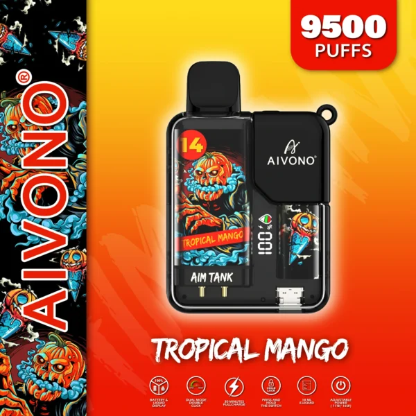 AIVONO AIM TANK 9500 Puffs 0% 2% 3% 5% Alacsony nikotintartalmú, újratölthető, eldobható Vapes Pen tömeges vásárlás Nagyker - HoldVape - 8