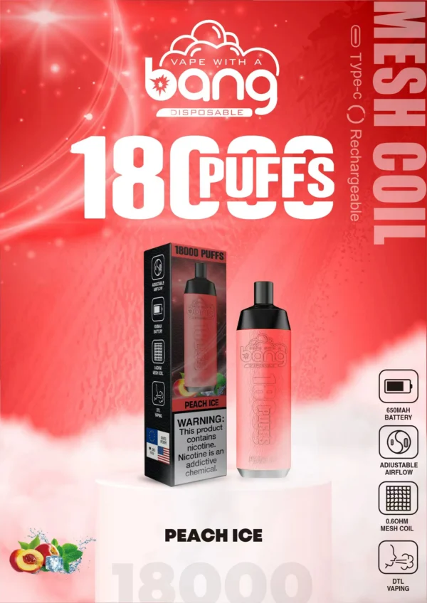 Bang Crown Bar 18000 Puffs 0% 2% 3% 5% Alacsony nikotin tartalmú, újratölthető Vapes Pen tömeges vásárlás Nagyker - HoldVape - 2