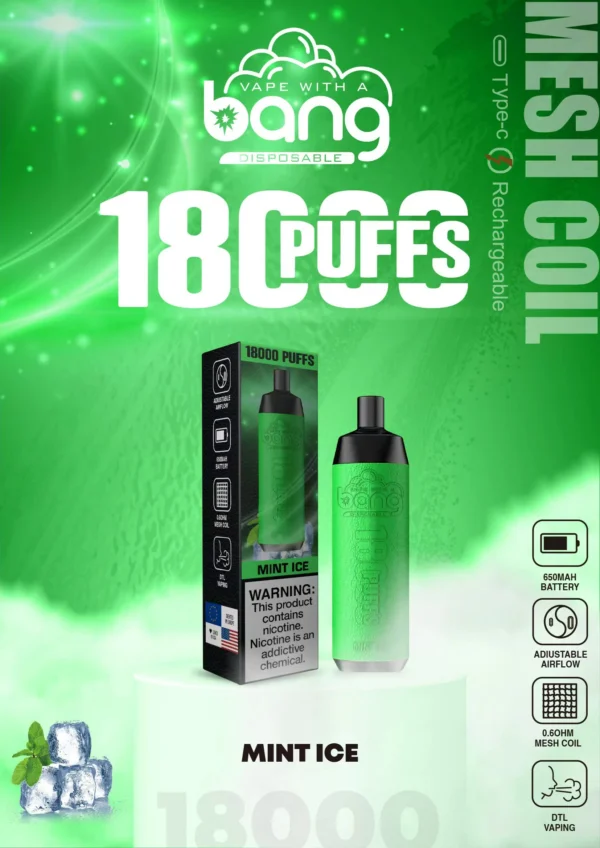 Bang Crown Bar 18000 Puffs 0% 2% 3% 5% Alacsony nikotin tartalmú újratölthető Vapes Pen Tömeges vásárlás Nagyker - HoldVape - 11