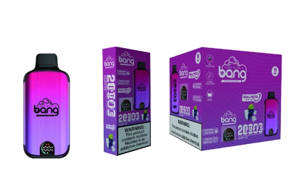 Bang Vape 20000 Puffs Dual Mesh 0% 2% 3% 5% Display LED com baixo teor de nicotina Recarregável em massa Compre Caneta Vape Descartável Atacado - HoldVape - 10