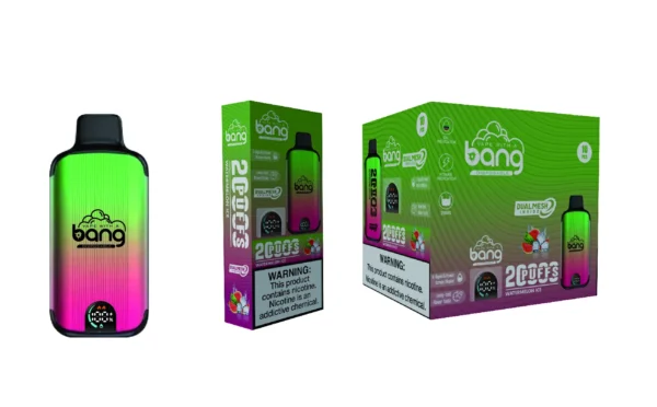 Bang Vape 20000 Puffs Dual Mesh 0% 2% 3% 5% Display LED com baixo teor de nicotina Recarregável em massa Compre Caneta Vape Descartável no atacado - HoldVape - 3