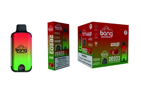 Bang Vape 20000 Puffs Dual Mesh 0% 2% 3% 5% Display LED com baixo teor de nicotina Recarregável em massa Compre Caneta Vape Descartável no atacado - HoldVape - 4