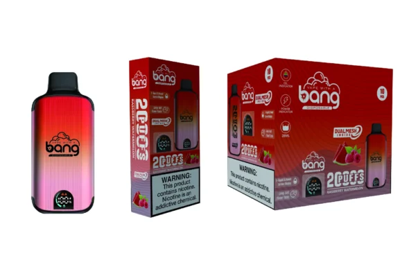 Bang Vape 20000 Puffs Dual Mesh 0% 2% 3% 5% Display LED com baixo teor de nicotina Recarregável em massa Compre Caneta Vape Descartável no atacado - HoldVape - 5