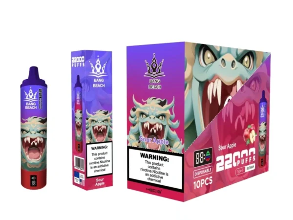 Bang Beach 22000 Puffs 0% 2% 3% 5% Alacsony nikotintartalmú újratölthető tömeges vásárlás Eldobható Vape Pen nagykereskedés - HoldVape - 4