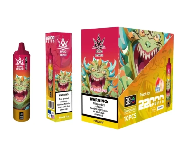 Bang Beach 22000 Puffs 0% 2% 3% 5% Alacsony nikotintartalmú újratölthető tömeges vásárlás Eldobható Vape Pen nagykereskedés - HoldVape - 7