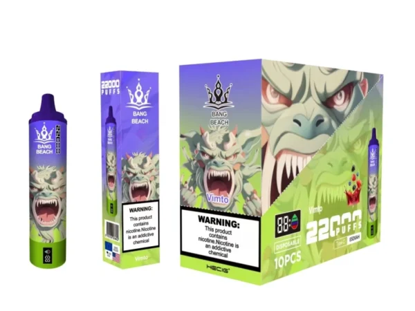 Bang Beach 22000 Puffs 0% 2% 3% 5% Alacsony nikotintartalmú újratölthető tömeges vásárlás Eldobható Vape Pen nagykereskedés - HoldVape - 9
