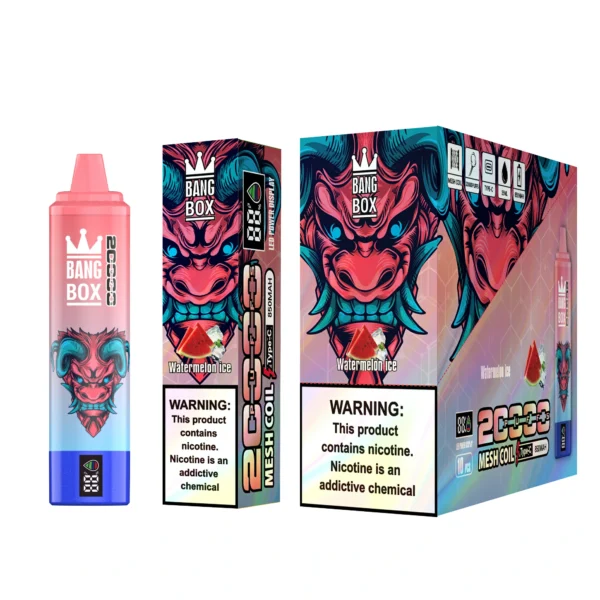 Bang Box 20000 Puffs 0% 2% 3% 5% Dobíjecí jednorázové pero s nízkým obsahem nikotinu ve velkém Koupit velkoobchodní prodej jednorázového pera – HoldVape – 3