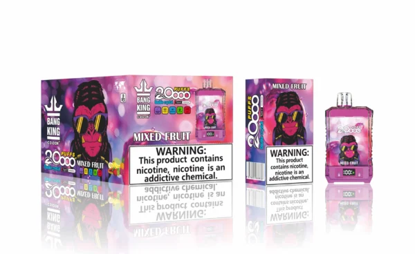 Bang King Double Crystal 20000 Puffs 0% 2% 3% 5% Alacsony nikotin tartalmú újratölthető eldobható Vapes Pen Tömeges vásárlás Nagyker - HoldVape - 9