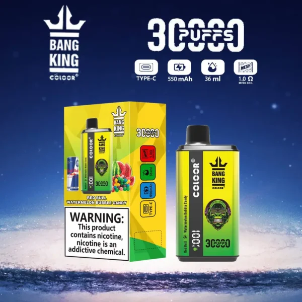 Bang King 30000 Puffs Double Saveur 0% 2% 3% 5% Stylo vape jetable rechargeable à faible teneur en nicotine en vrac Acheter en gros - HoldVape - 3