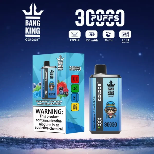 Bang King 30000 Puffs Double Saveur 0% 2% 3% 5% Stylo vapes jetables rechargeables à faible teneur en nicotine en vrac Acheter en gros - HoldVape - 4