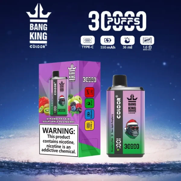 Bang King 30000 Puffs Double Saveur 0% 2% 3% 5% Stylo vapes jetables rechargeables à faible teneur en nicotine en vrac Acheter en gros - HoldVape - 5