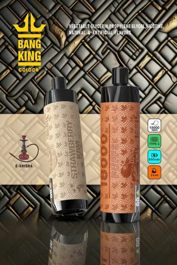 Bang King Crown Bar 18000 Puffs 0% 2% 3% 5% Alacsony nikotintartalmú, újratölthető, eldobható Vapes toll tömeges vásárlás Nagyker - HoldVape - 1