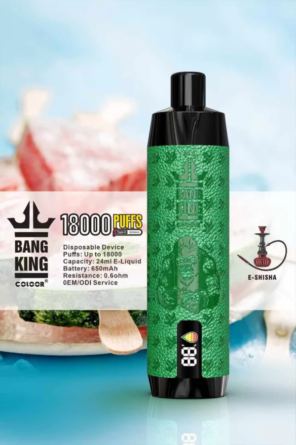 Bang King Crown Bar 18000 Puffs 0% 2% 3% 5% Alacsony nikotintartalmú újratölthető eldobható Vapes Pen Tömeges vásárlás Nagyker - HoldVape - 4