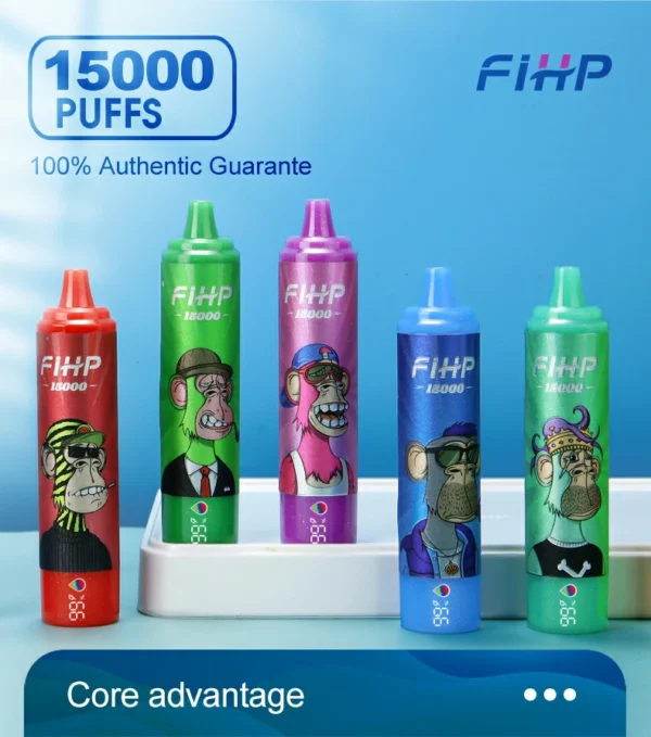 FIHP 15000 Rookwolken 2% 5% Oplaadbare wegwerp-vapes-pen met laag nicotinegehalte Bulk Koop groothandel - HoldVape - 1