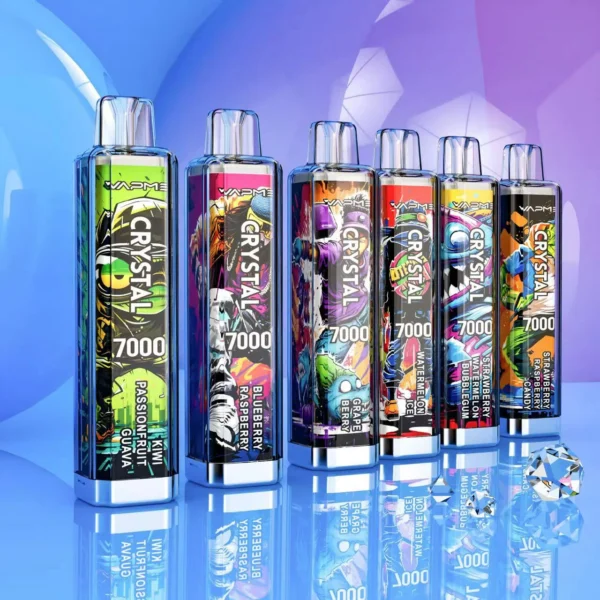 Vapme Crystal 7000 Puffs 2% 5% Nikotin Újratölthető Eldobható Vapes Tömeges vásárlás Nagyker - HoldVape - 1