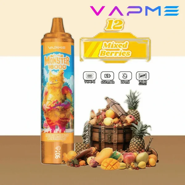 Vapme Monster 16000 Puffs 2% 5% Nikotin Újratölthető Eldobható Vapes Tömeges vásárlás Nagyker - HoldVape - 7