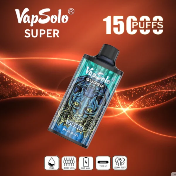 Vapsolo Super 15000 Puffs 2% 5% Baixo teor de nicotina em massa Compre caneta Vapes descartável recarregável no atacado - HoldVape - 3