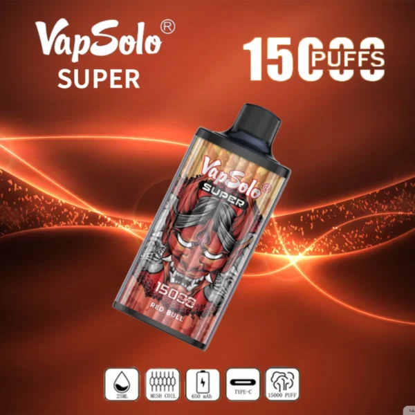 Vapsolo Super 15000 Puffs 2% 5% Baixo teor de nicotina em massa Compre caneta Vapes descartável recarregável no atacado - HoldVape - 9