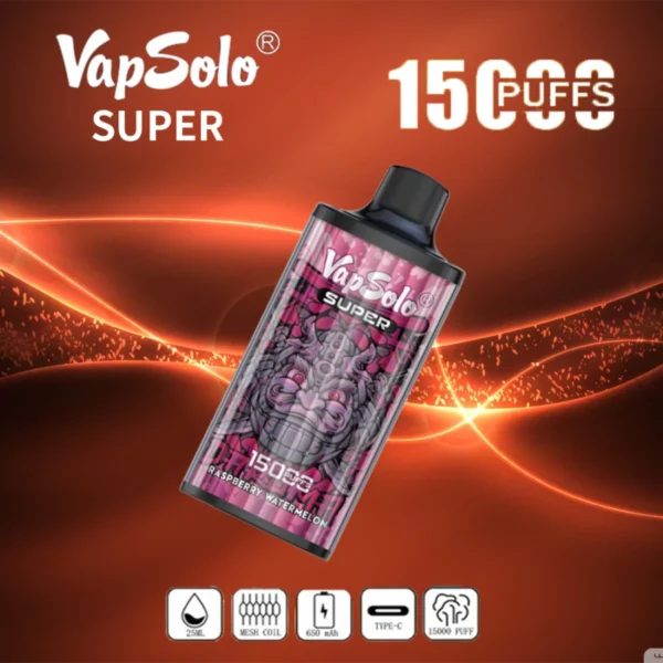 Vapsolo Super 15000 Puffs 2% 5% Baixo teor de nicotina em massa Compre caneta Vapes descartável recarregável no atacado - HoldVape - 10