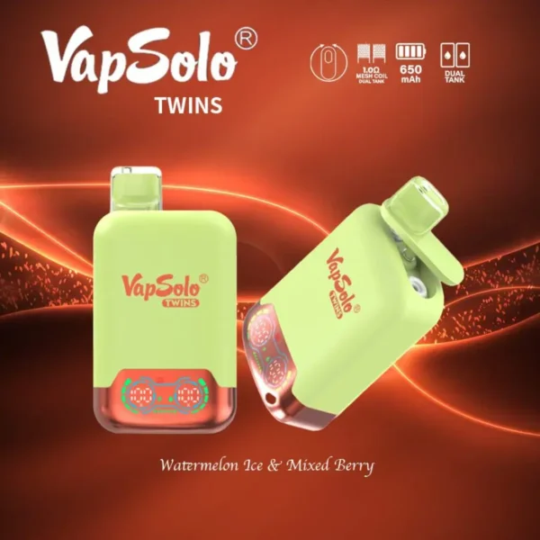 VapSolo Twins 20000 Puffs 2% 5% Alacsony nikotin tartalmú, újratölthető, eldobható Vapes Pen tömeges vásárlás Nagyker - HoldVape - 5