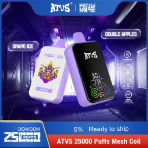 ATVS 25000 Puffs Dual Mesh 5% Alacsony nikotintartalmú Újratölthető Eldobható Vapes Pen Tömeges Vásárlás Nagyker - HoldVape - 15