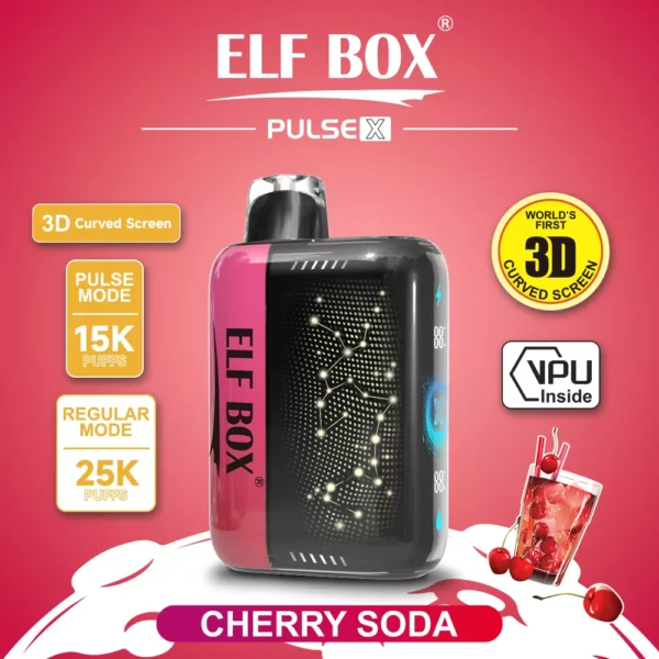 Elf Box Pulse X 25000 Puffs Dual Mesh 0% 2% 3% 5% Alacsony nikotintartalmú 3D ívelt LED képernyő Újratölthető Eldobható Vapes Pen Tömeges Vásárlás Nagyker - HoldVape - 4