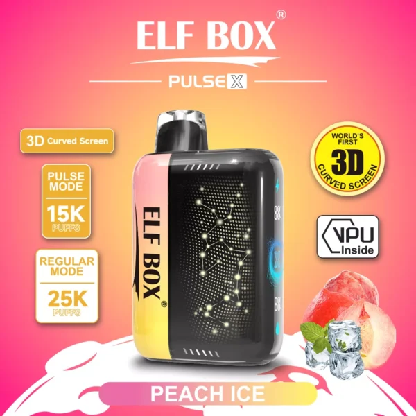 Elf Box Pulse X 25000 Puffs Dual Mesh 0% 2% 3% 5% Alacsony nikotintartalmú 3D ívelt LED képernyő Újratölthető Eldobható Vapes Pen Tömeges Vásárlás Nagyker - HoldVape - 7