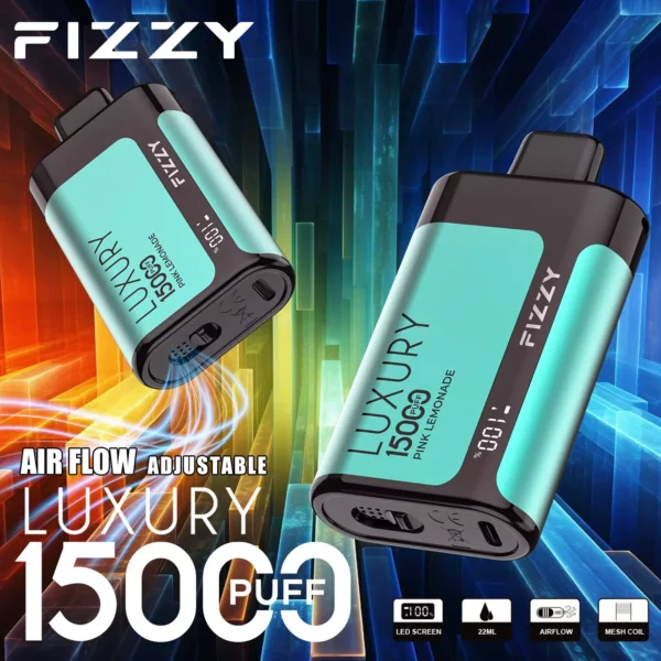 Fizzy Luxury 15000 Puffs 2% 5% Alacsony nikotin tartalmú, újratölthető, eldobható Vapes Pen tömeges vásárlás Nagykereskedelmi - HoldVape - 3