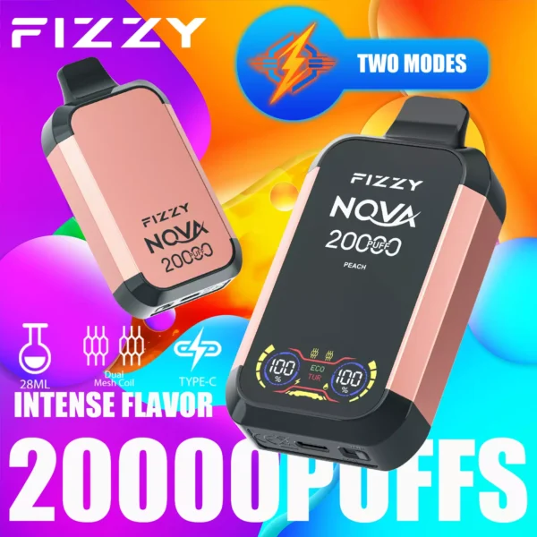 Fizzy Nova 20000 Puffs Dual Mesh 2% 5% Alacsony nikotintartalmú Újratölthető Eldobható Vapes Pen Tömeges Vásárlás Nagyker - HoldVape - 3