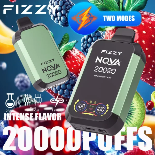 Fizzy Nova 20000 Puffs Dual Mesh 2% 5% Alacsony nikotintartalmú Újratölthető Eldobható Vapes Pen Tömeges Vásárlás Nagyker - HoldVape - 5