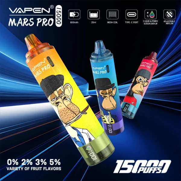 VAPEN Mrs Pro 15000 Puffs 2% Nízkonikotinové nabíjecí jednorázové vapes Pen Hromadně Koupit Velkoobchod - HoldVape - 1