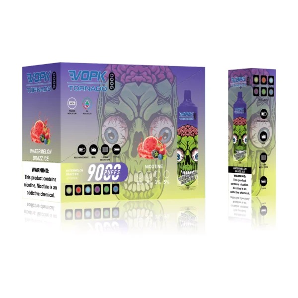 VOPK Tornado 9000 Puffs 0% 2% 3% 5% Alacsony nikotintartalmú újratölthető eldobható Vapes Pen Tömeges vásárlás Nagyker - HoldVape - 7