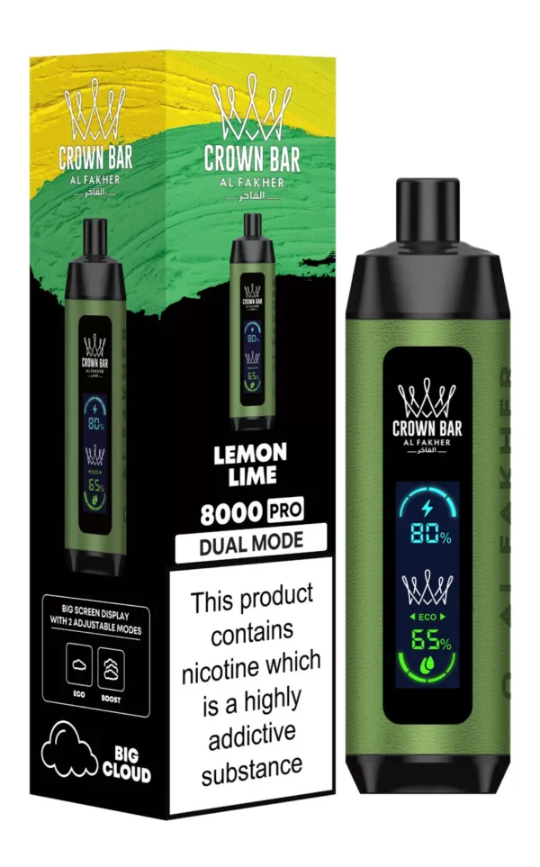 Al Fakher Crown Bar Big Cloud 8000 Pro Dual Mode Plein écran à faible teneur en nicotine Stylo à vape jetable rechargeable en vrac Acheter en gros - Stock d'entrepôt européen - HoldVape - 7