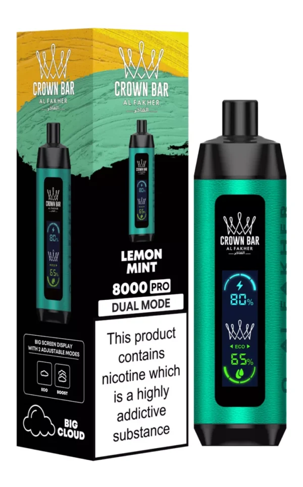 Al Fakher Crown Bar Big Cloud 8000 Pro Dual Mode Plein écran à faible teneur en nicotine Stylo à vape jetable rechargeable en vrac Acheter en gros - Stock d'entrepôt européen - HoldVape - 6